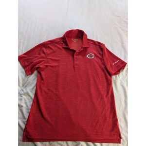 Columbia Men's Medium Red Cincinnati Reds Short Sleeve Performance Polo Shirt
